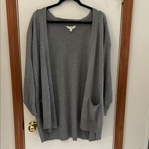 Terra & Sky Charcoal Open-Front Cardigan